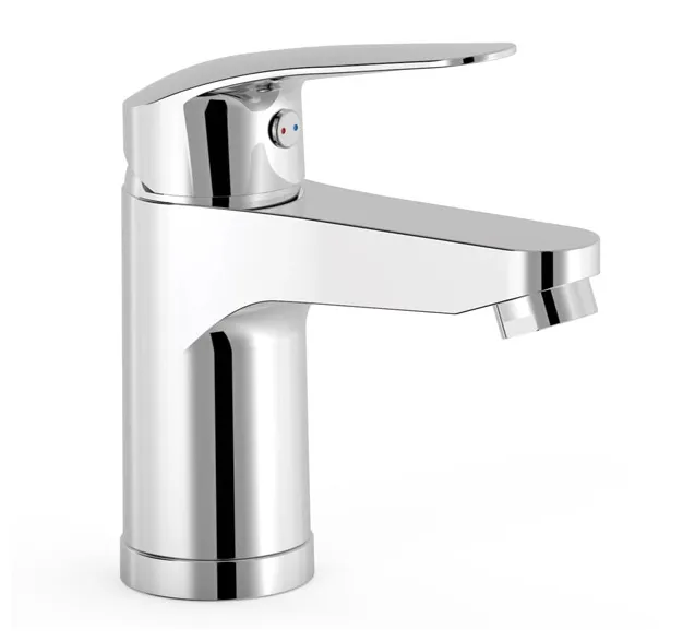 Grifo monomando para lavabo con latiguillos flexibles acabado cromo Base Plus TRES