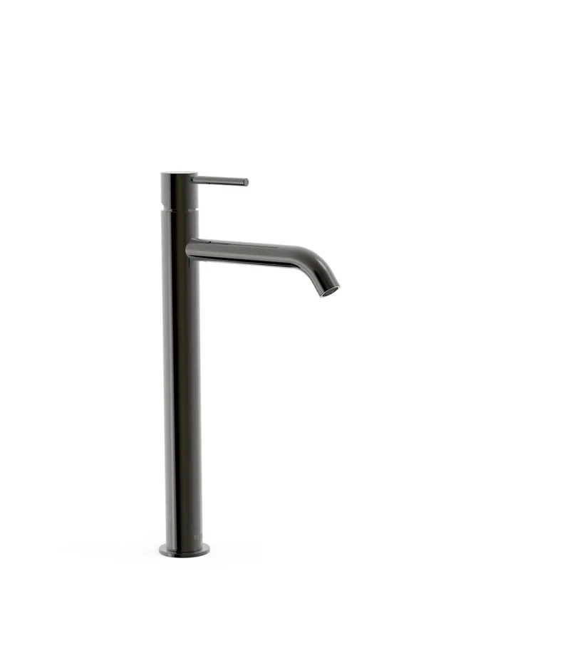 Grifo de repisa XXL para lavabo monomando alto de acabado negro metalizado Study Tres