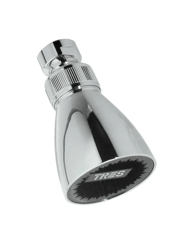 Rociador para ducha con rótula orientable elaborado en latón con acabado cromado Eco Basic TRES