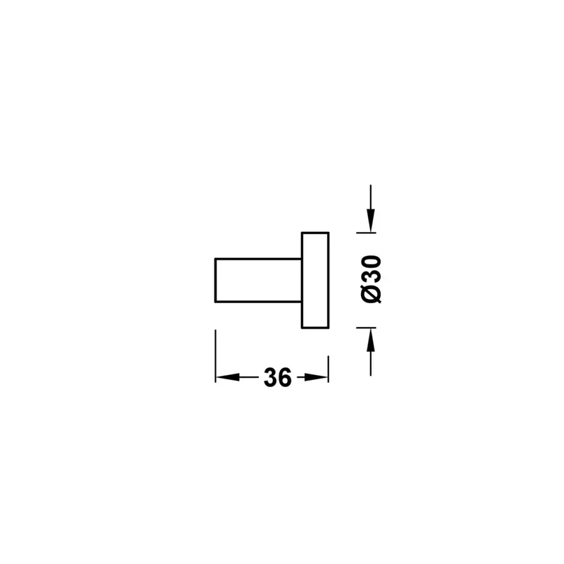TRES 16123620OR percha para cuarto de baño de 3 cm de diámetro Presenta acabado color oro brillante Max TRES