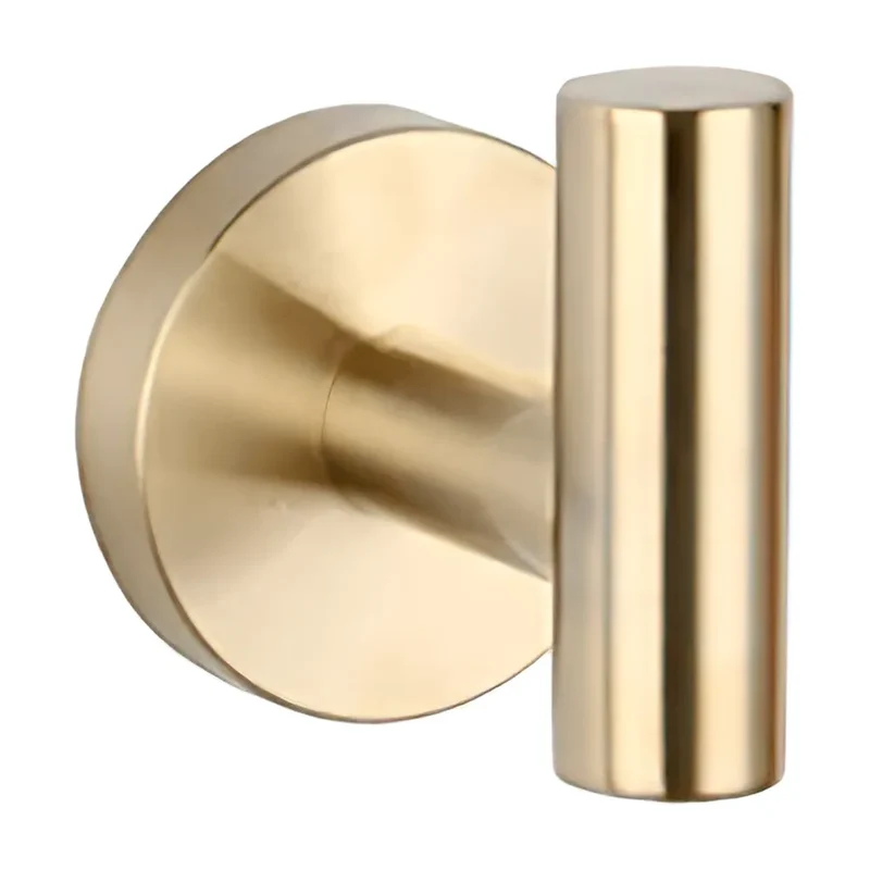 Percha de baño redonda en dorado cepillado de acero inoxidable SUS304 de Valaz