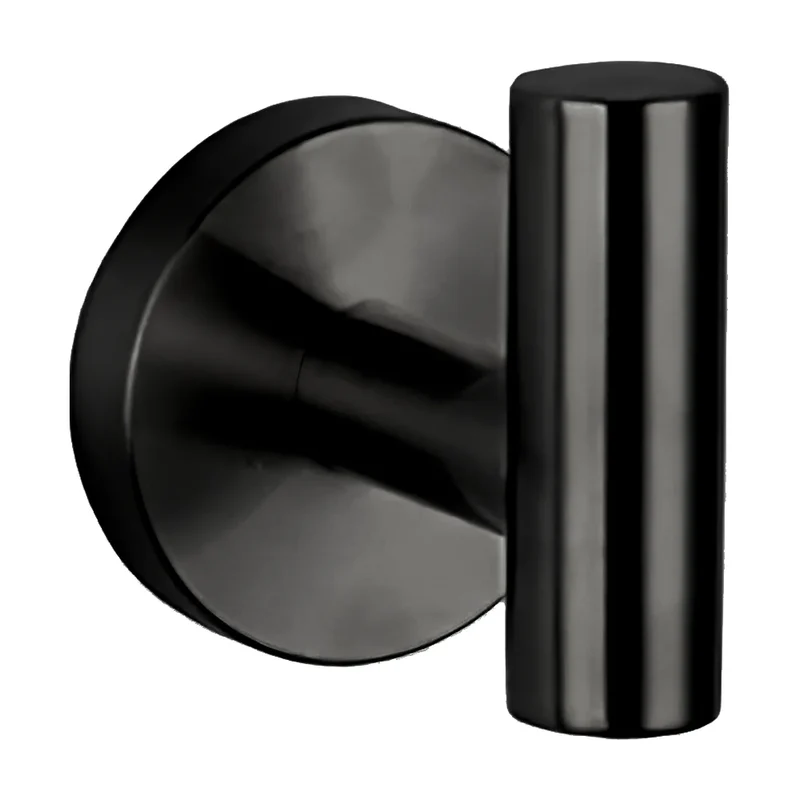 percha de baño redonda negro mate acero inoxidable SUS304 de Valaz