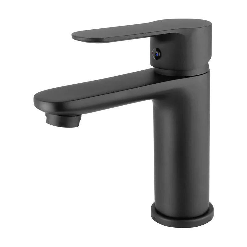 Grifo de lavabo monomando redondo en negro mate Viar de Valaz