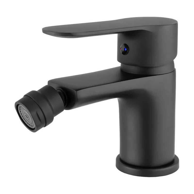 Grifo de bidé redondo monomando negro mate Viar de Valaz