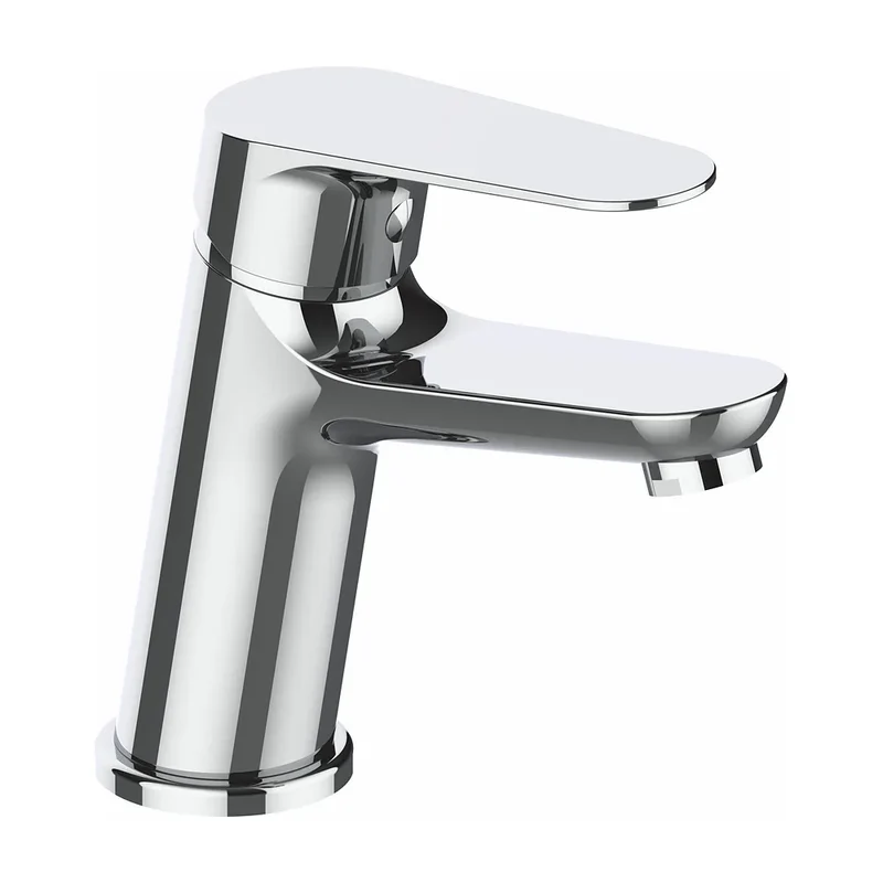 Grifo de lavabo monomando de diseño curvo en cromado Pisuerga de Valaz