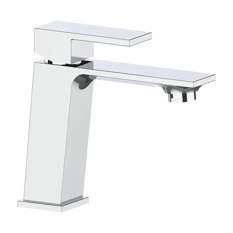 Grifo de lavabo monomando cuadrado en cromado Carrion de Valaz