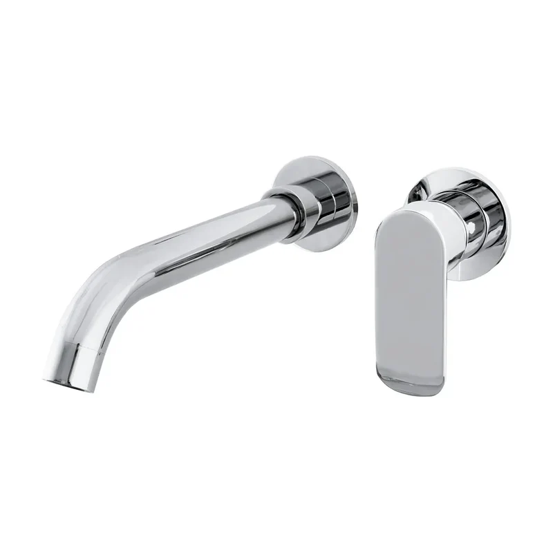 Grifo de lavabo empotrado monomando con caño de 21 cm en cromado Tuejar de Valaz