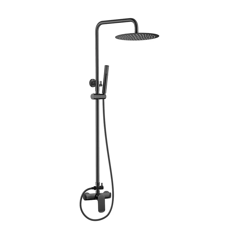 Barra de ducha monomando redonda altura ajustable 80 cm a 120 cm Turia de Valaz