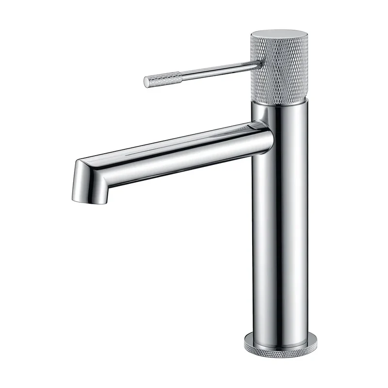 Grifo de lavabo monomando de caño recto con maneta luxury en cromado Casares de Valaz