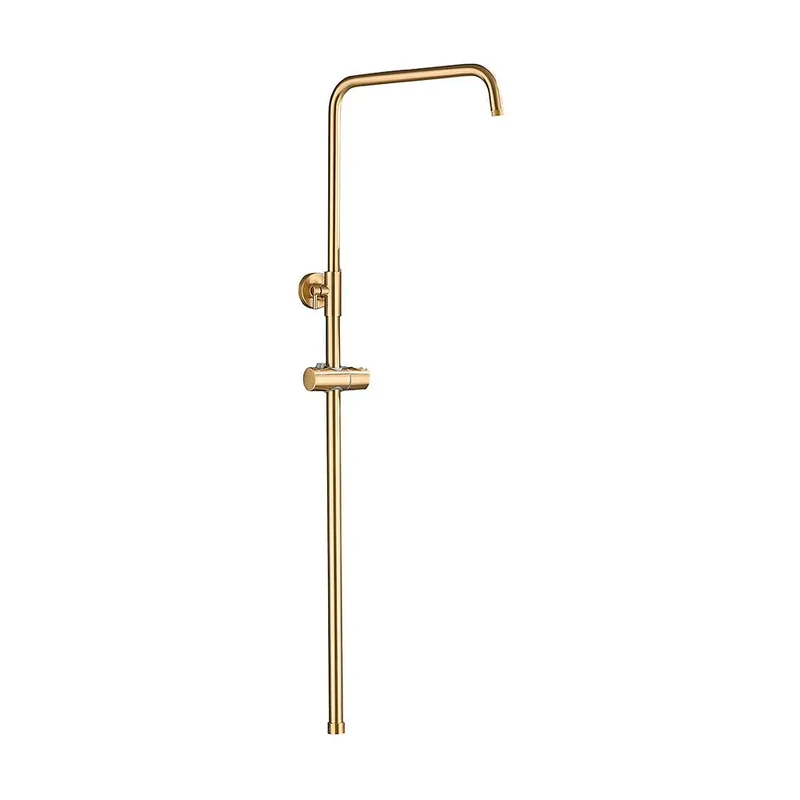 Barra de ducha monomando redonda ajustable de 80 a 120 cm oro mate proteccion PVD Palancia de Valaz