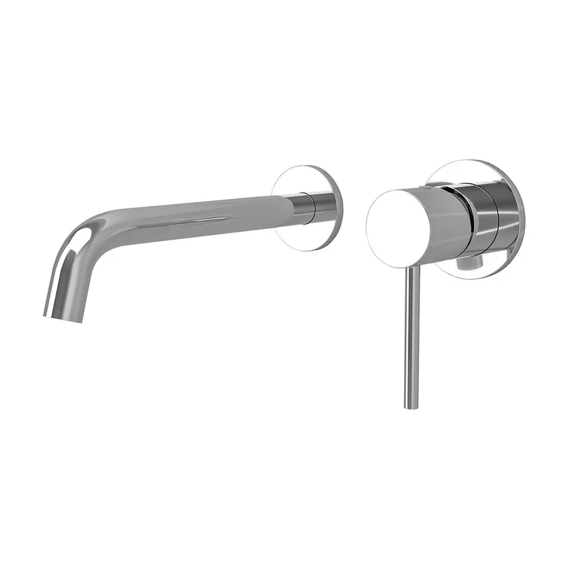 Grifo de lavabo empotrado monomando con caño de 21 cm en cromado Cenia de Valaz