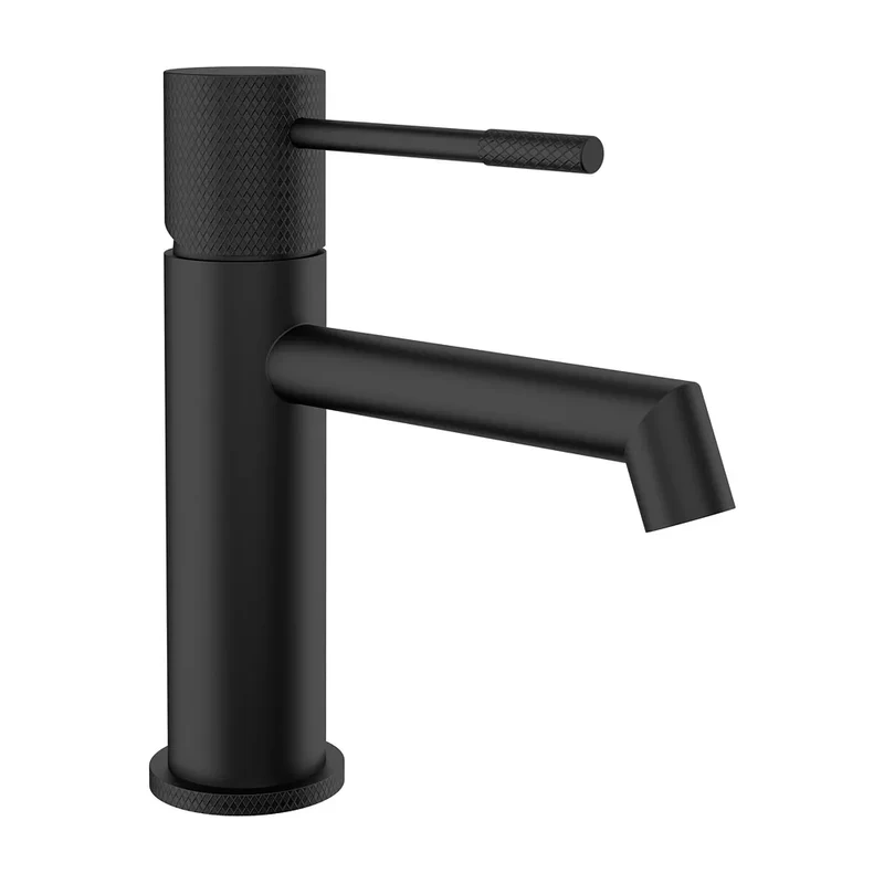 Grifo de lavabo monomando de caño recto con maneta luxury en negro mate Casares de Valaz