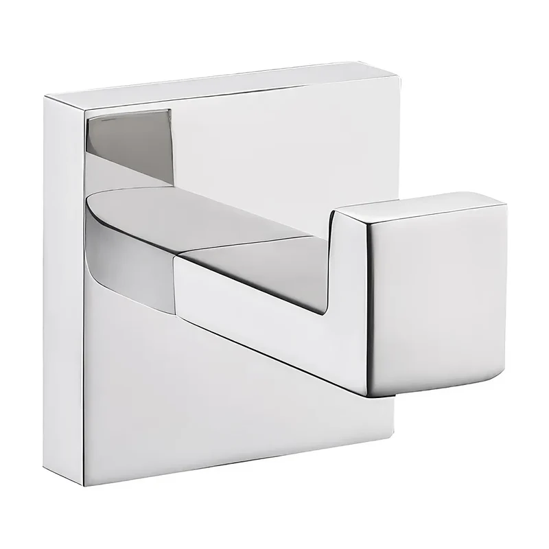 Percha cuadrada cromada moderna y minimalista para baño de Valaz