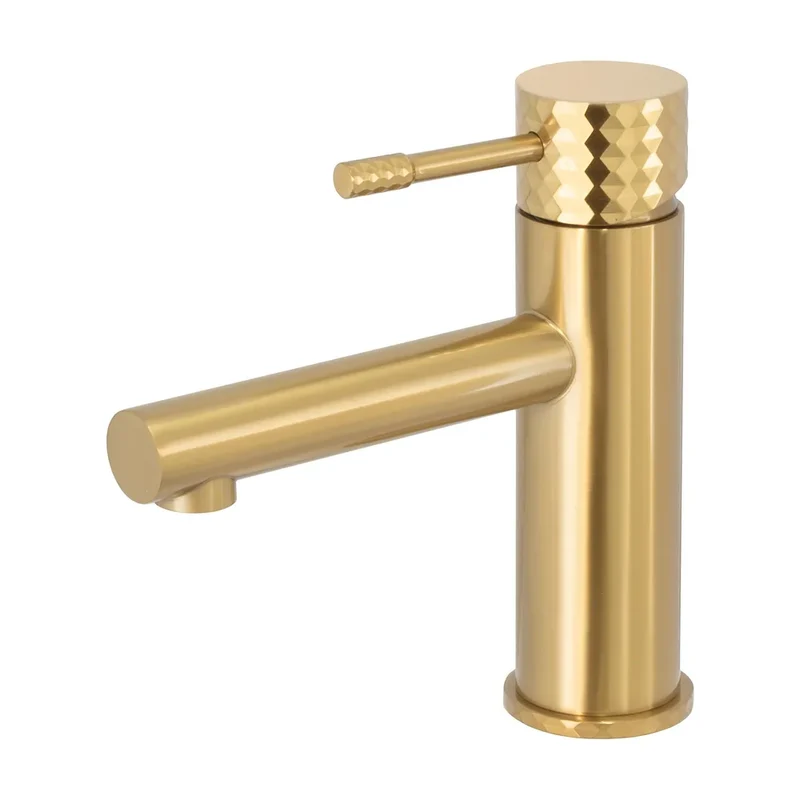 Grifo de lavabo monomando en dorado cepillado Birim de Valaz