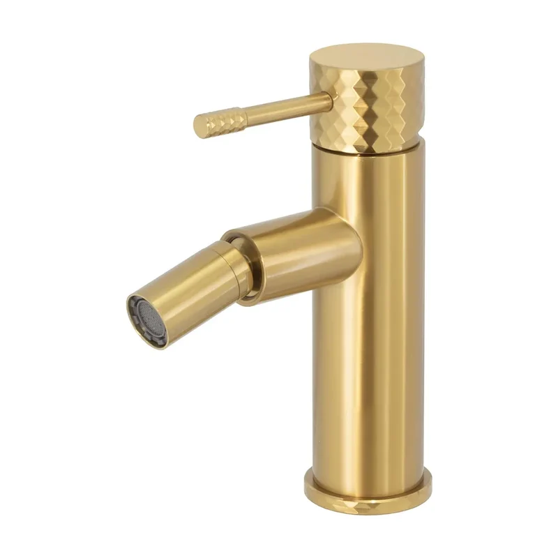 Grifo de bidé monomando acabado dorado cepillado maneta luxury Birim de Valaz