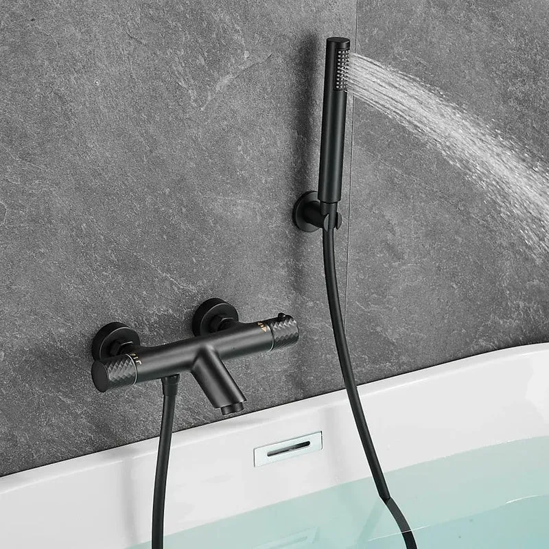 Grifo de ducha/bañera termostático negro mate maneta luxury Birim de Valaz