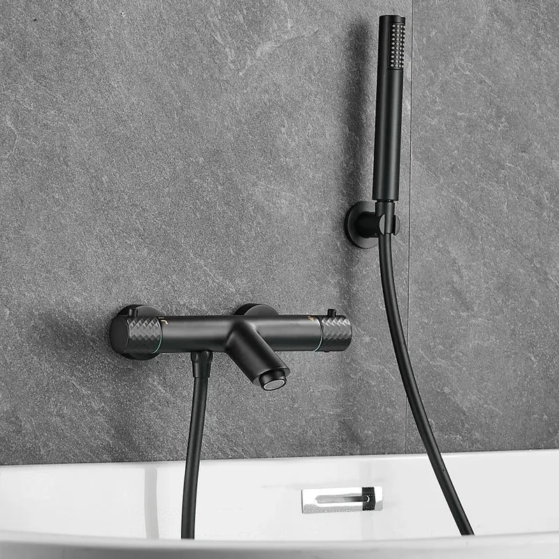 Grifo de ducha/bañera termostático negro mate maneta luxury Birim de Valaz