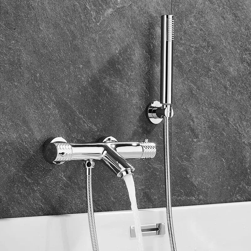 Grifo termostático de ducha y bañera cromado maneta luxury Birim de Valaz