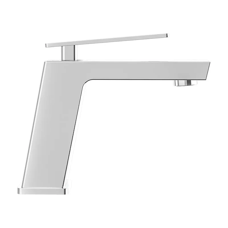 Grifo de lavabo monomando cuadrado con maneta hueca en cromado Cabrera de Valaz