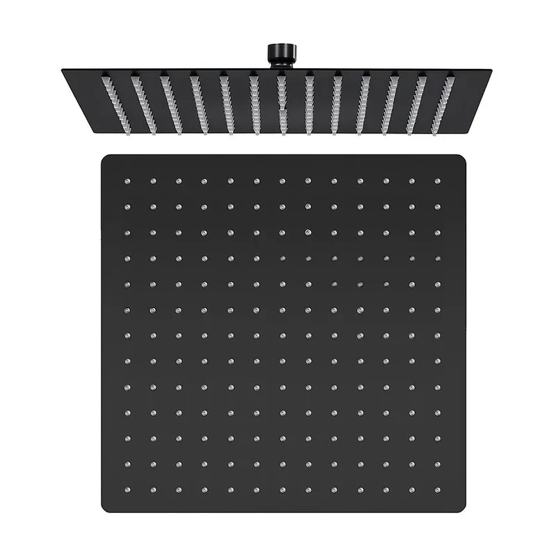 Barra de ducha monomando cuadrada negro mate extensible 80 a 120 cm Vinalopo de Valaz