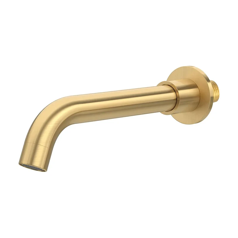 Caño redondo 21 cm oro mate protección PVD rosca 1/2 de Valaz