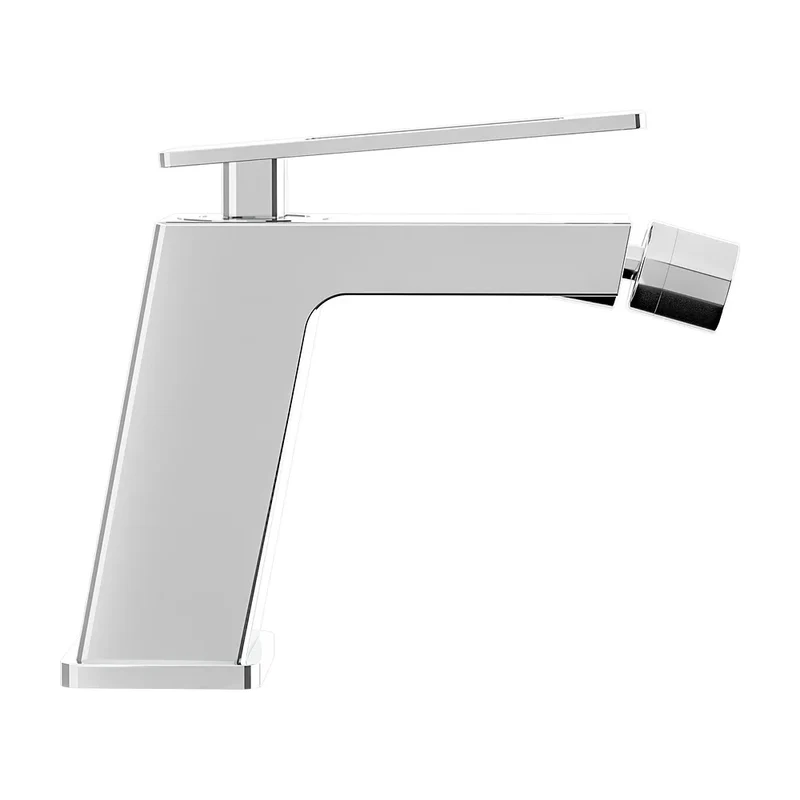 Grifo monomando para bidet cuadrado cromado con maneta hueca Cabrera de Valaz
