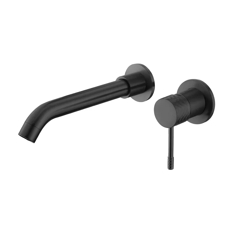 Grifo de lavabo empotrado monomando con maneta luxury en negro mate Ofin de Valaz