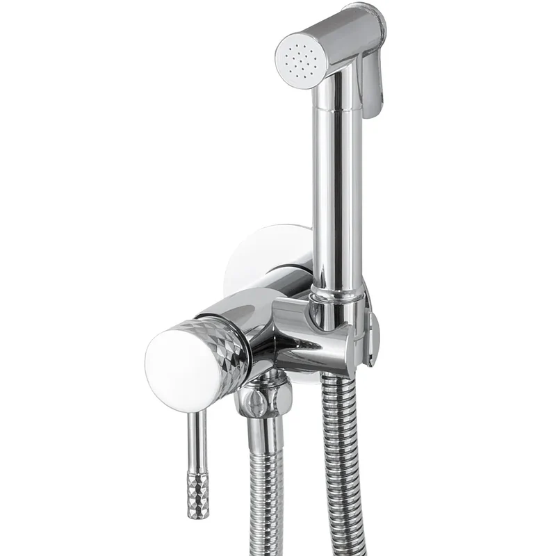 Grifo de bidet empotrado redondo cromado con maneta luxury Ofin de Valaz