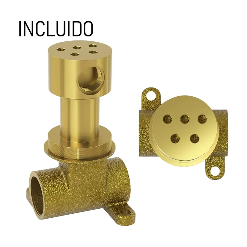 Grifo de bidet empotrado redondo cromado con maneta luxury Ofin de Valaz