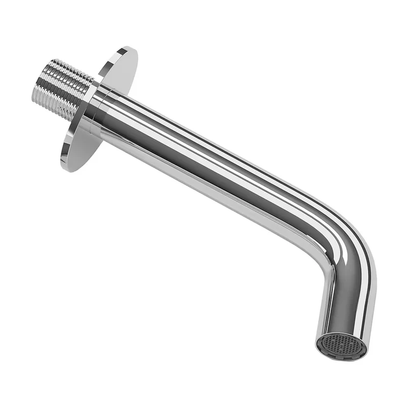 Caño de lavabo redondo empotrado 21 cm latón cromado de Valaz