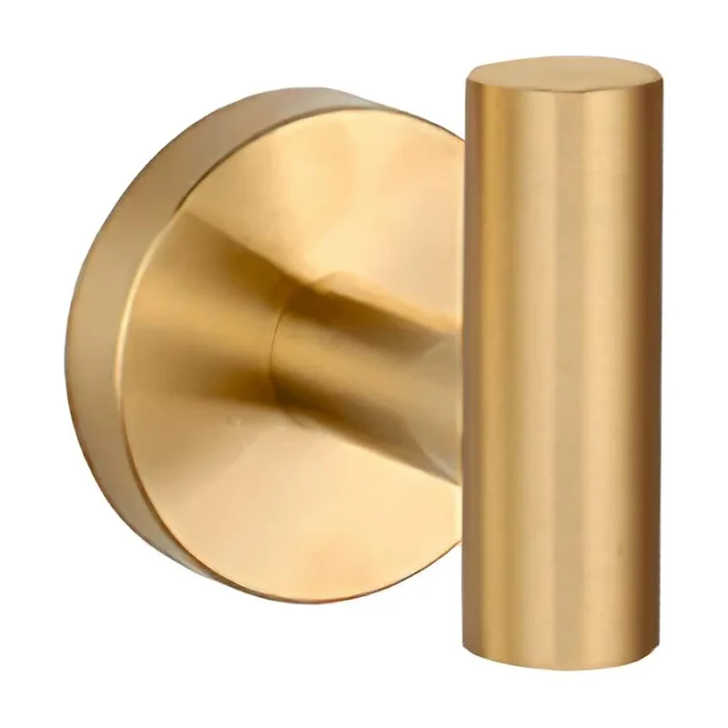 Percha de baño redonda en oro mate con protección PVD de Valaz