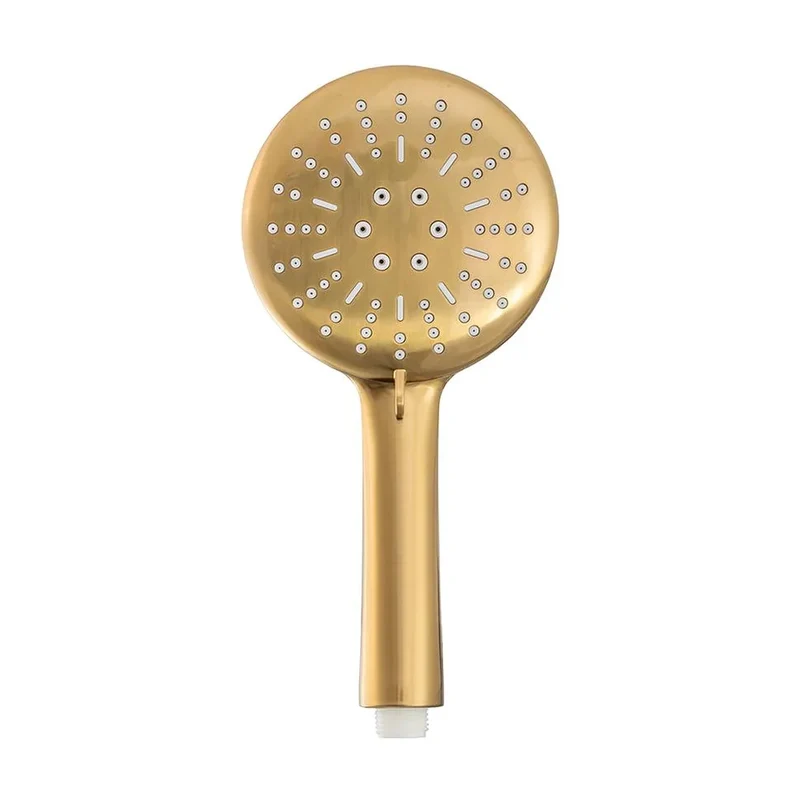 Ducha empotrada termostática a pared redonda con rociador de 20 cm en dorado cepillado Cabriel de Valaz