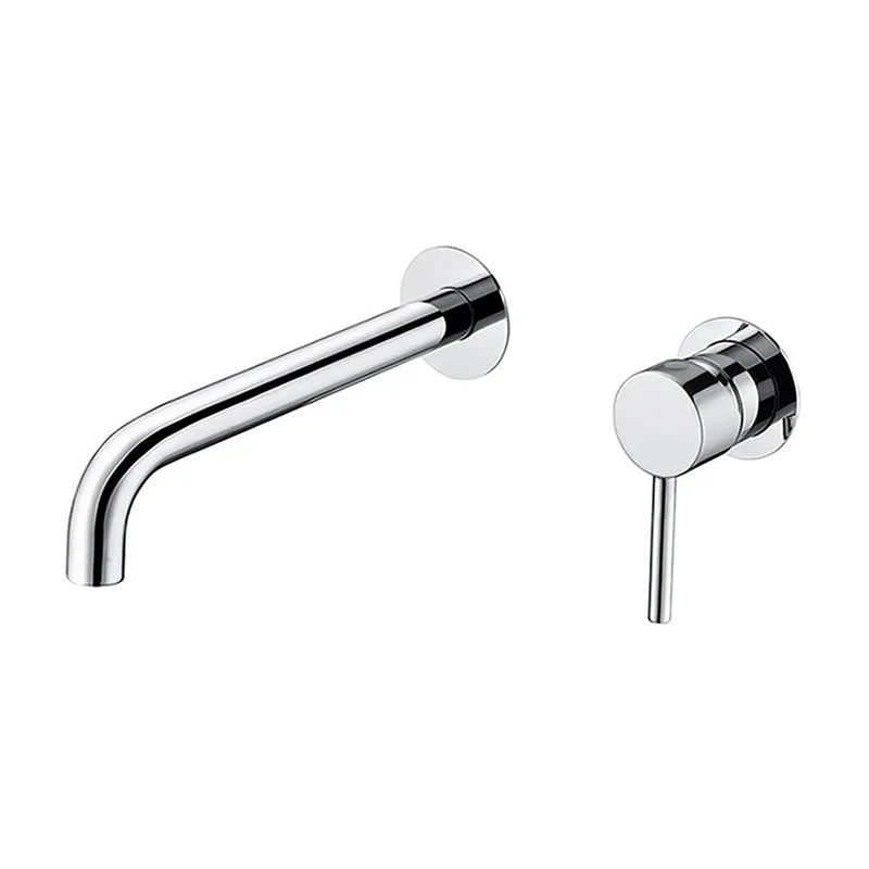 Grifo de lavabo empotrado monomando con caño de 26 cm en cromado Deva de Valaz