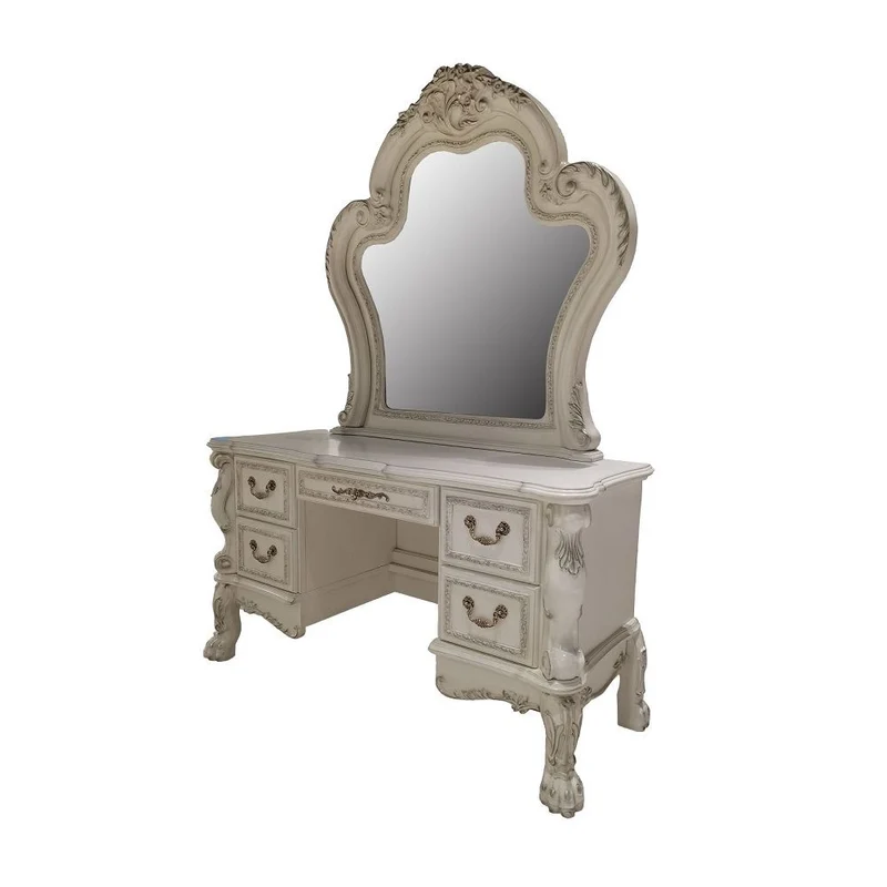 Dresden II - Vanity Desk - Bone White