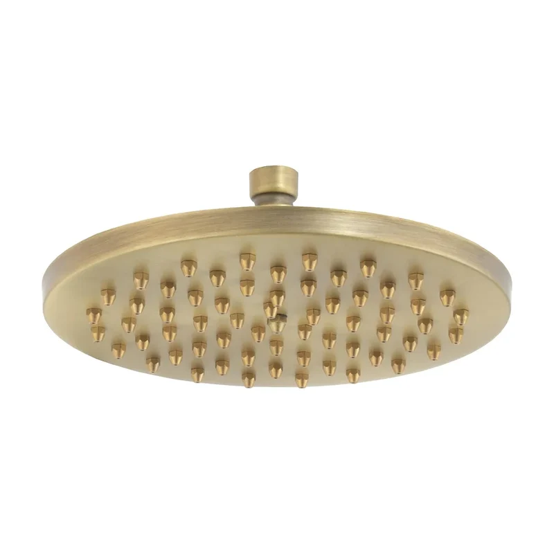 Rociador de ducha redondo vintage dorado envejecido 20 cm de Valaz