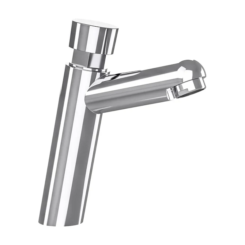 Grifo de lavabo con pulsador temporizador en cromado Navia de Valaz