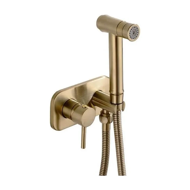 Grifo de bidet empotrado 2 vías redondo oro mate Jucar de Valaz