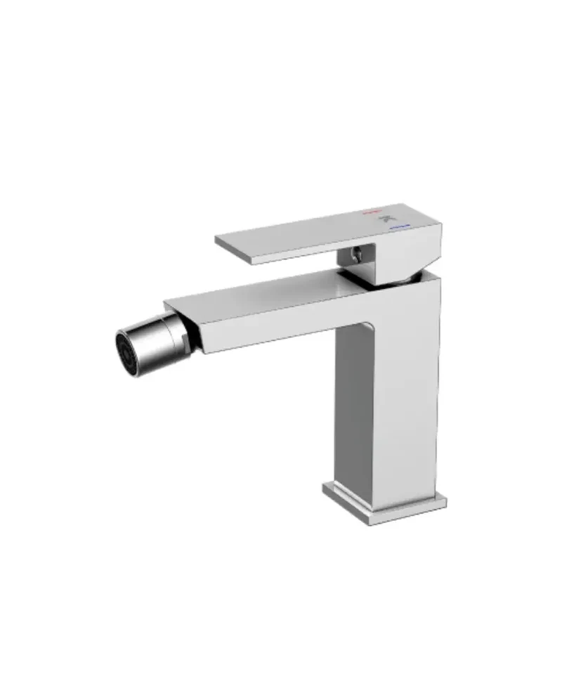 Grifo monomando de bidet con cartucho cerámico de 26 mm, acabado cromado de latón Kubic Källa