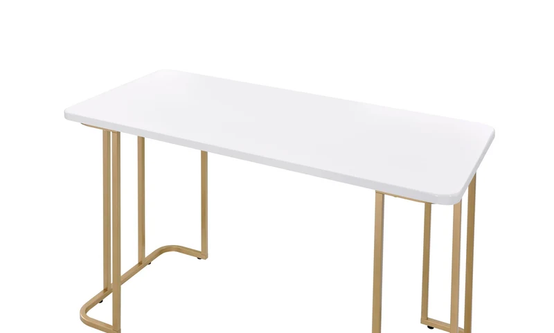 Estie - Vanity Desk (Same 93102) - White & Gold