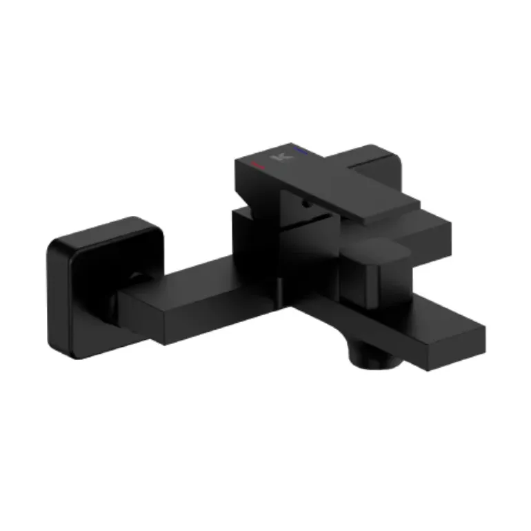 Grifo monomando para bañera y ducha de latón con acabado negro mate de Kubic Källa