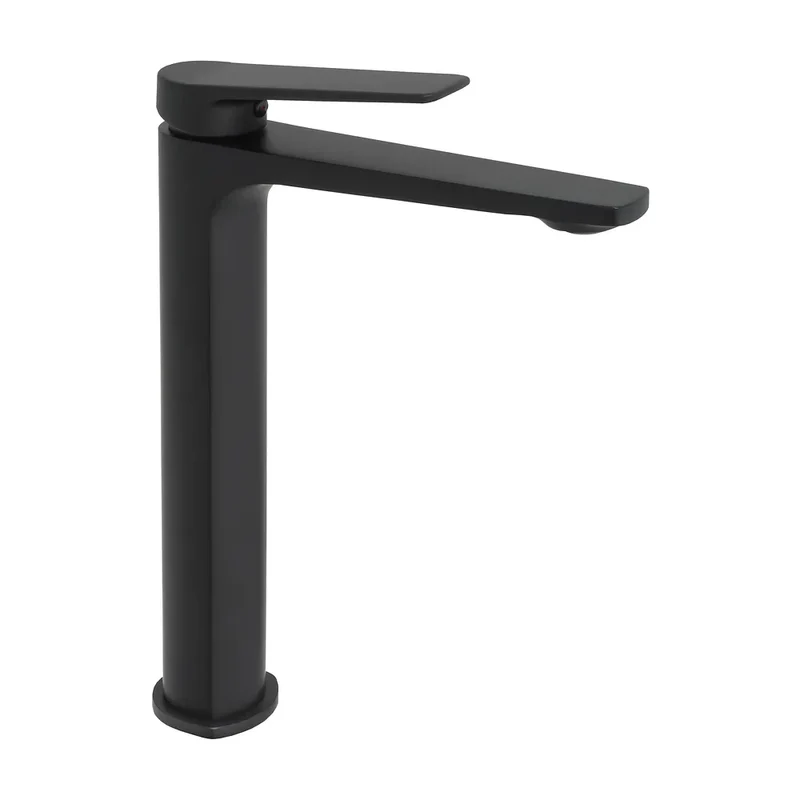 Grifo de lavabo alto monomando para pica o sobre encimera en negro mate Valdivia de Valaz