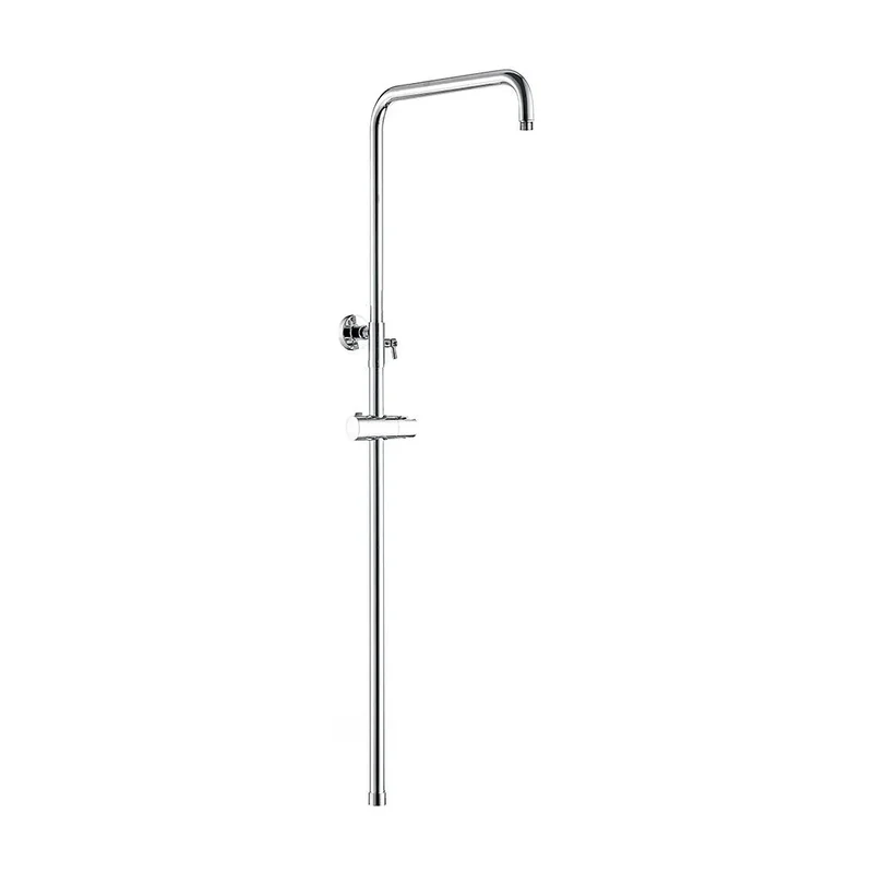 Barra de ducha/bañera monomando redonda cromada ajustable de 90 a 150 cm Jabalón de Valaz