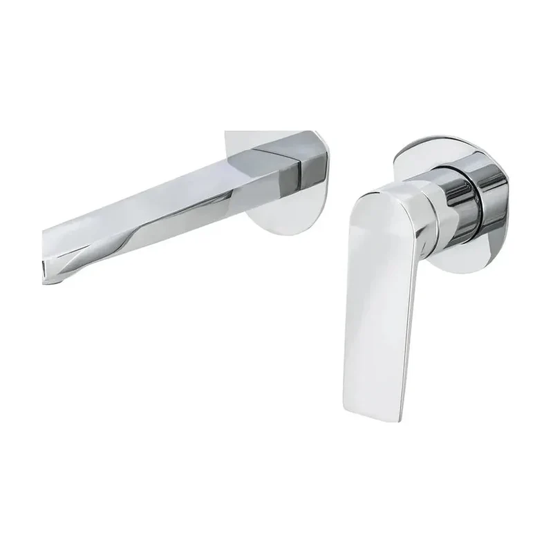 Grifo de lavabo empotrado monomando redondo en cromado Vaca de Valaz
