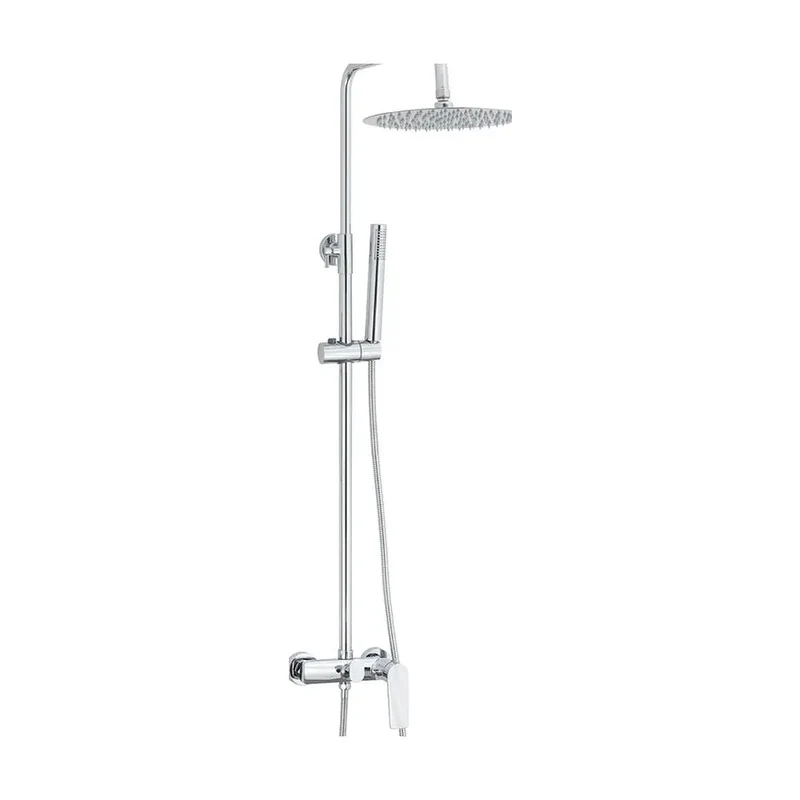 barra de ducha monomando redonda cromada ajustable hasta 120 cm Valdivia de Valaz