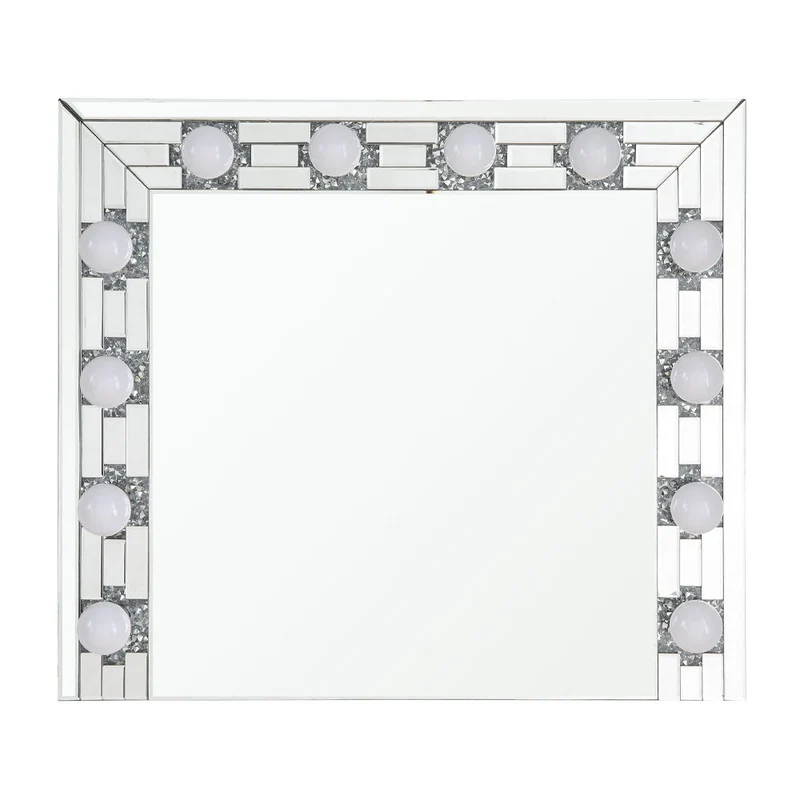 Noralie - Accent Mirror - Faux Diamonds & Mirrored