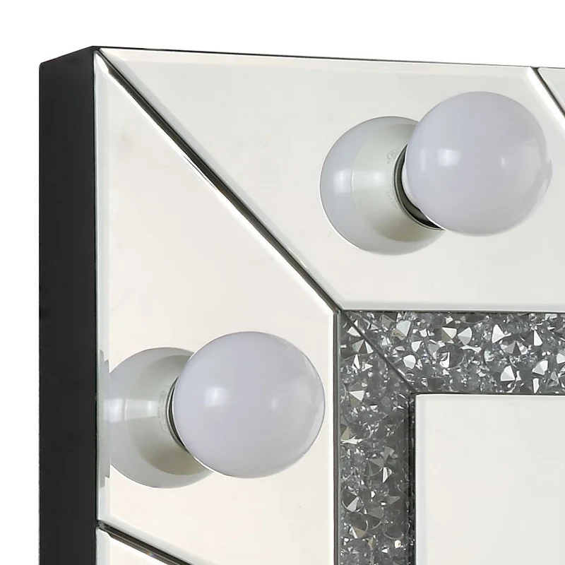 Noralie - 28" Accent Mirror - Mirrored & Faux Diamonds