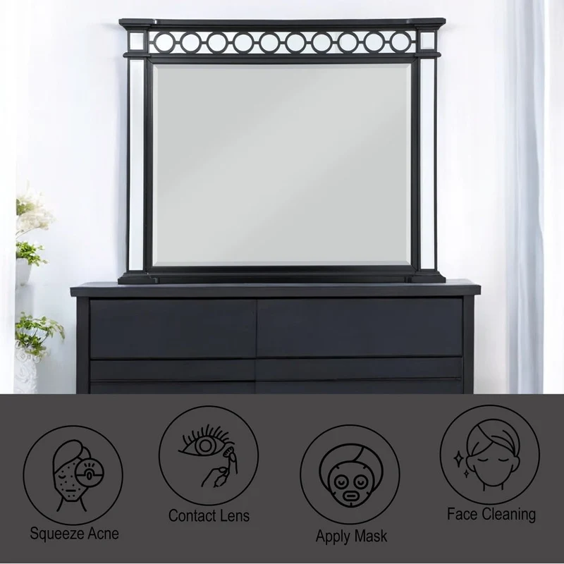 Varian II - Mirror - Mirrored, Black & Sliver
