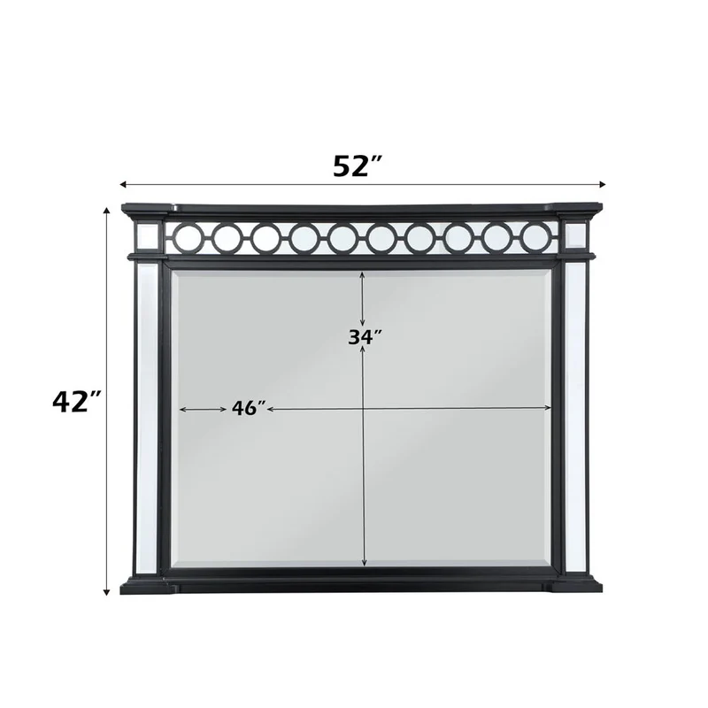 Varian II - Mirror - Mirrored, Black & Sliver