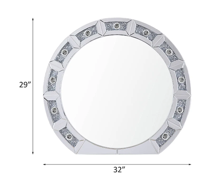 Noralie - 29" Accent Mirror - Mirrored & Faux Diamonds