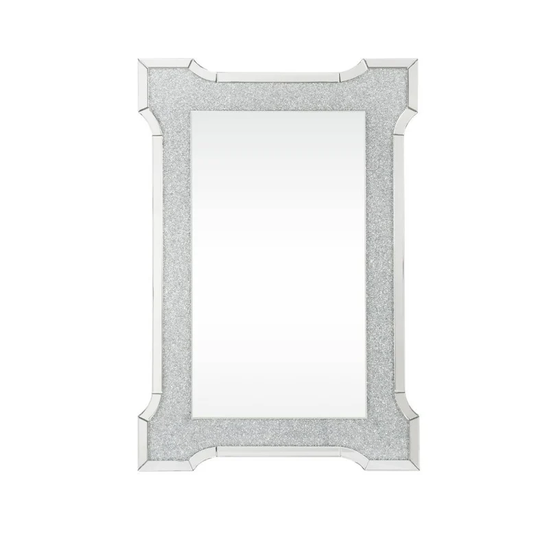 Noralie - 47" X 31" Accent Mirror With Faux Diamonds - Mirrored